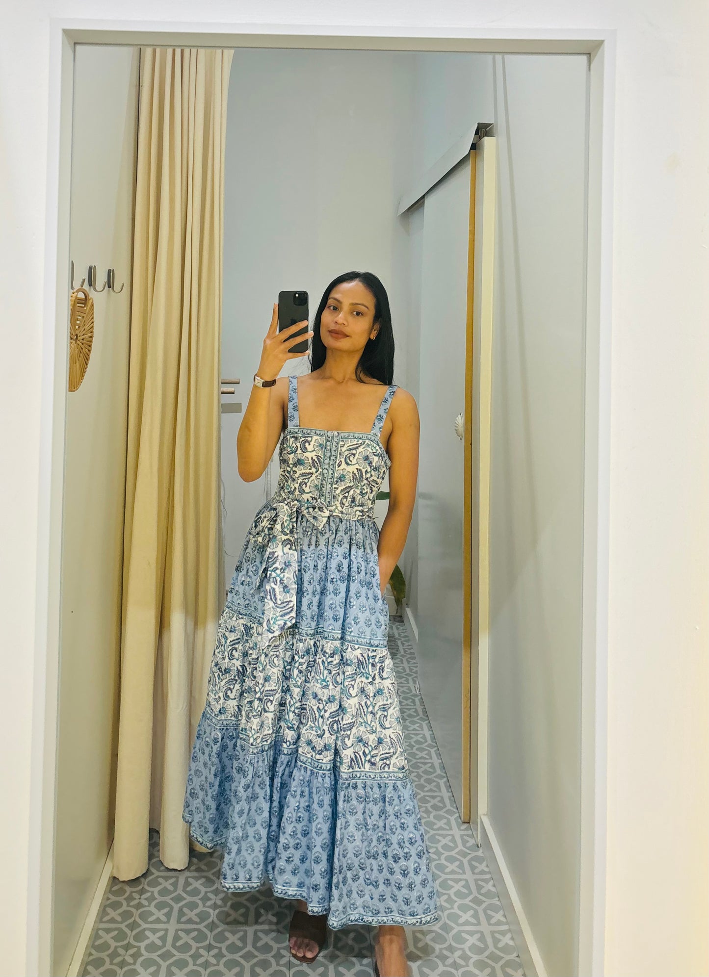 New
Cotton Maxi Sundress - Blue