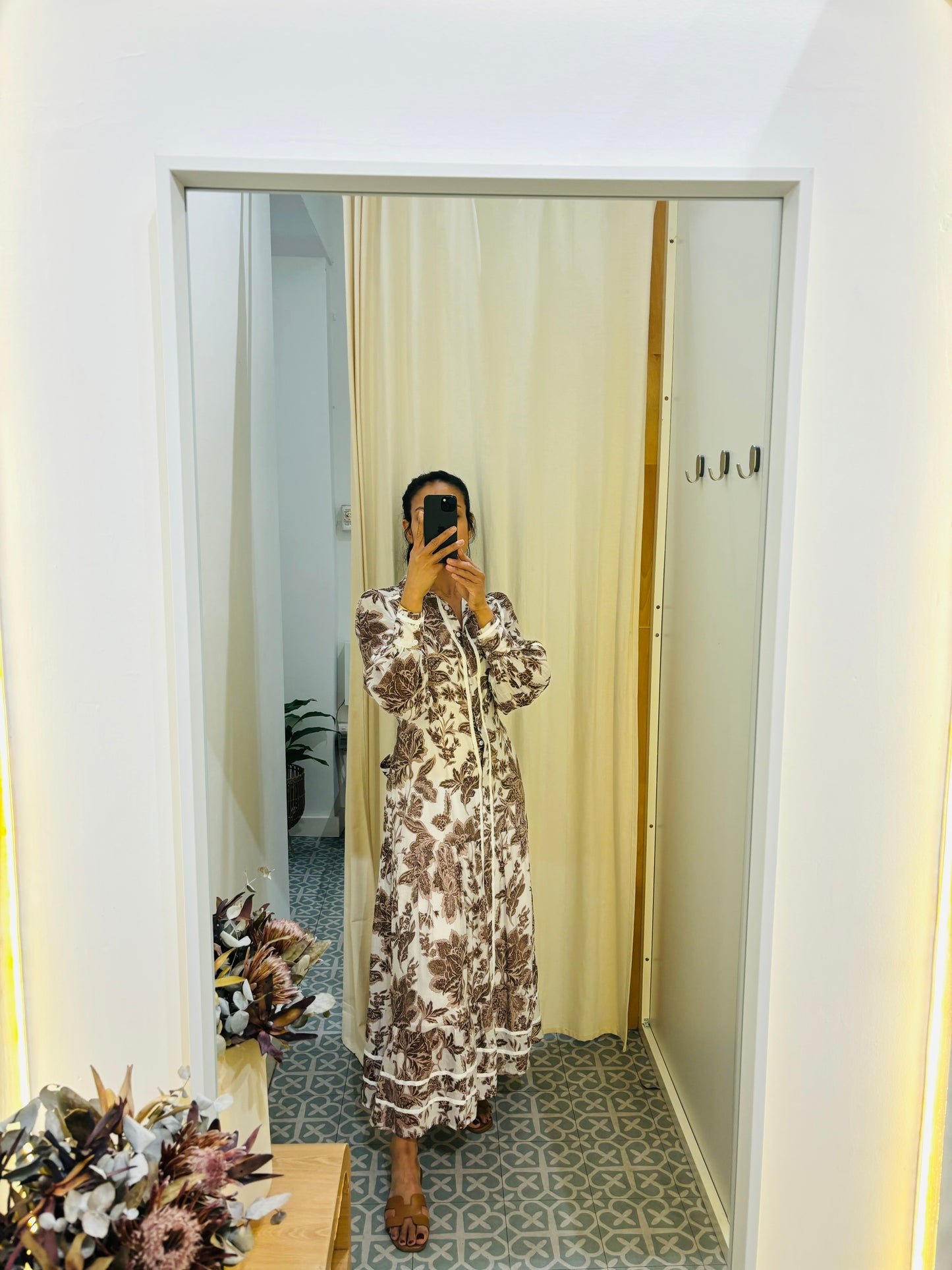 CAMILLE DRESS | BROWN