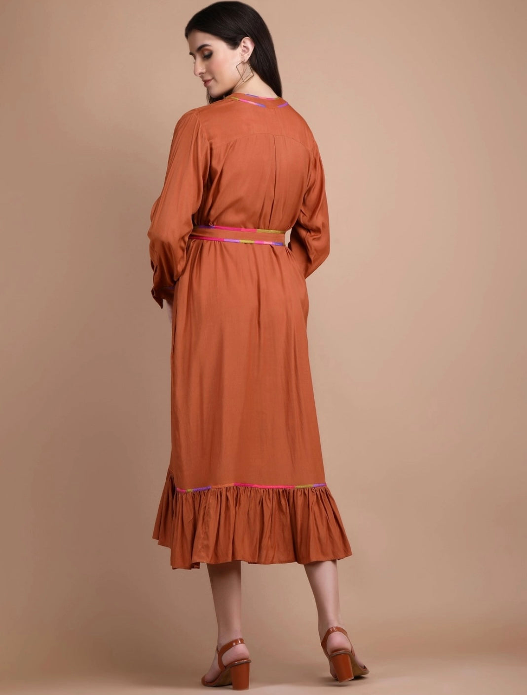 Emma Midi Dress-Copper