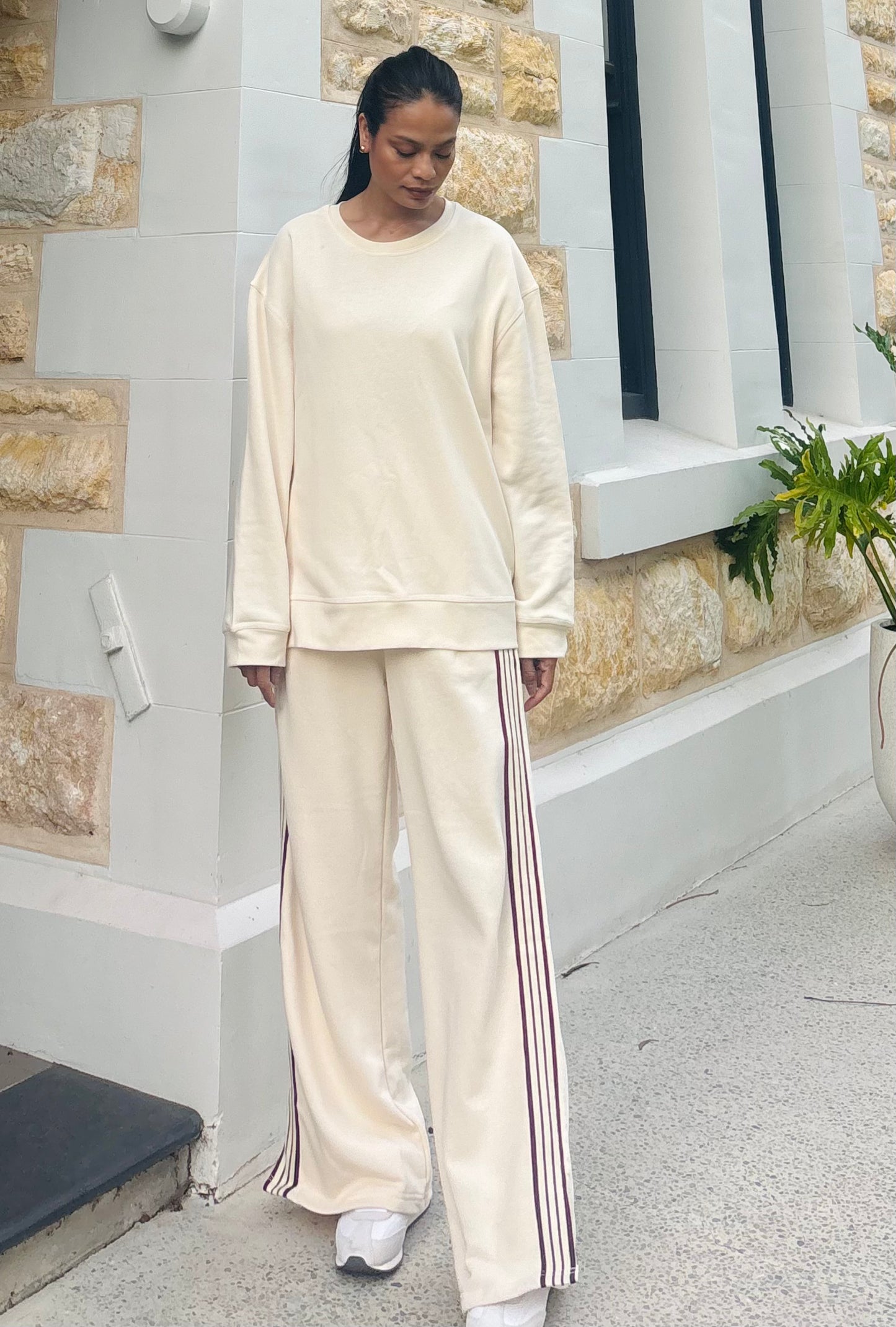 BEX SPLIT LEG RACER & BEX SLOUCH SWEATER.