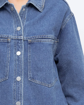 DENIM OVERSIZED BUTTON THROUGH SHIRT