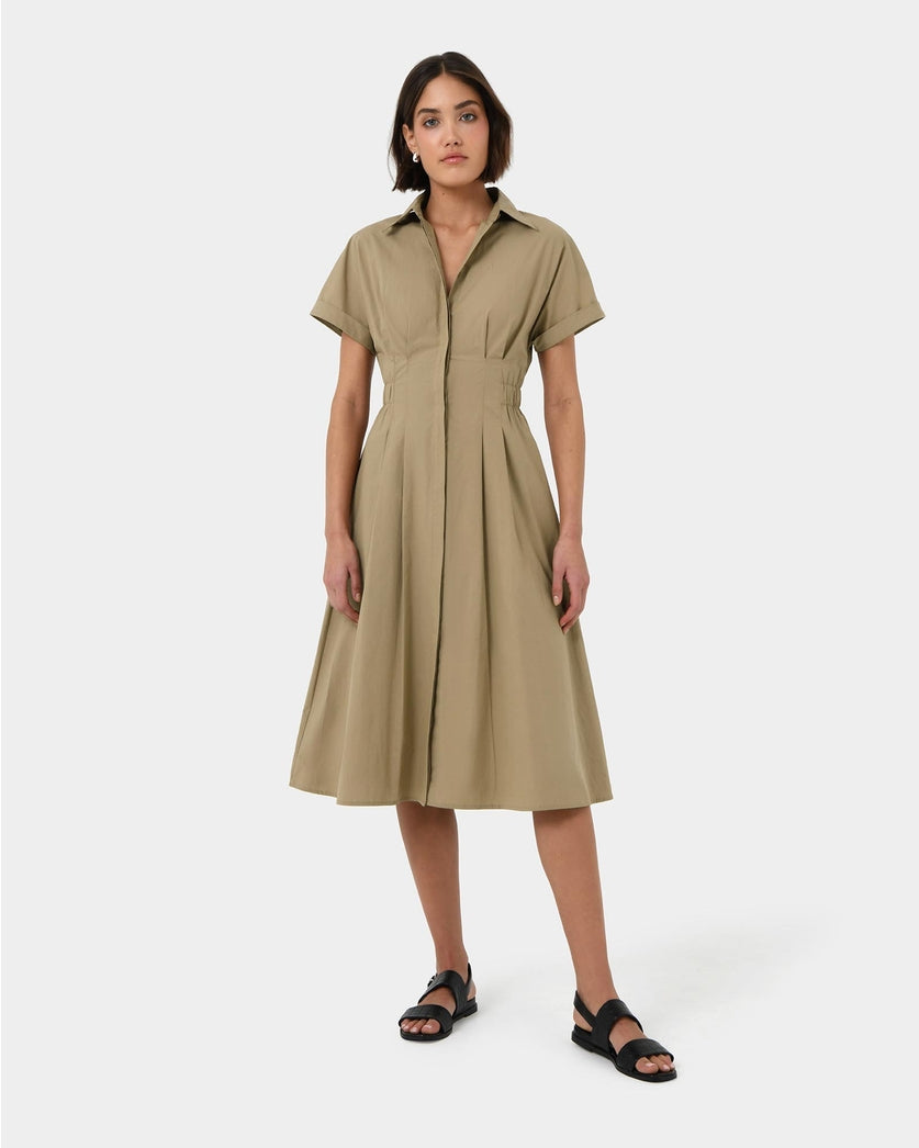 Forcast Women's Zara Panel Midi Shirt Dress