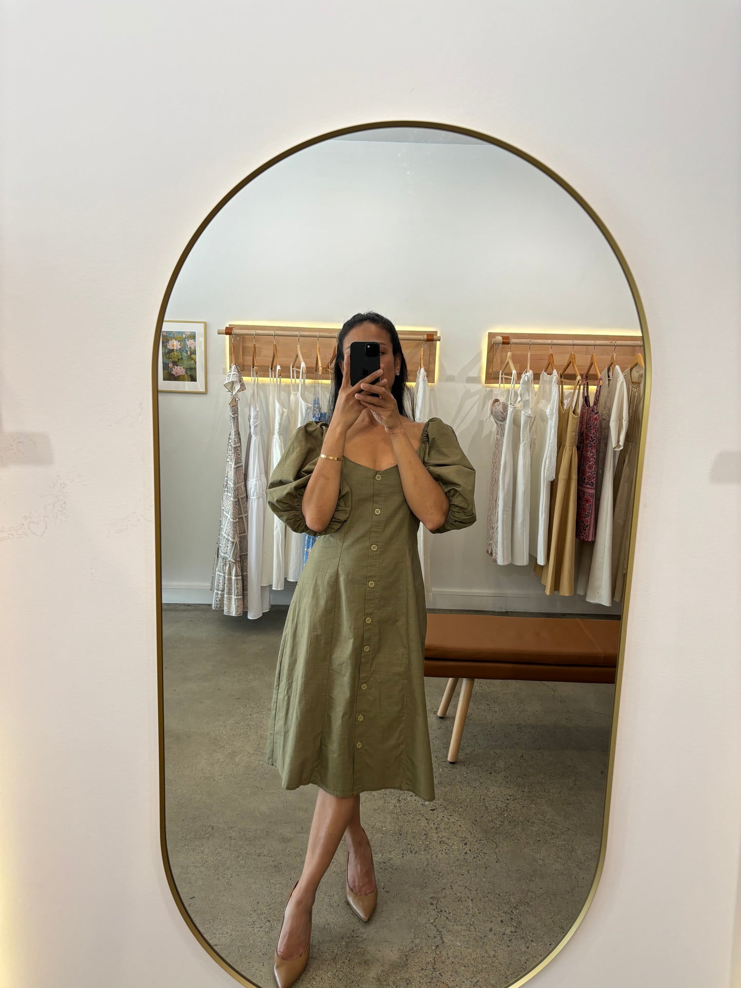 Classic Collection Sage Green Bella Midi Dress