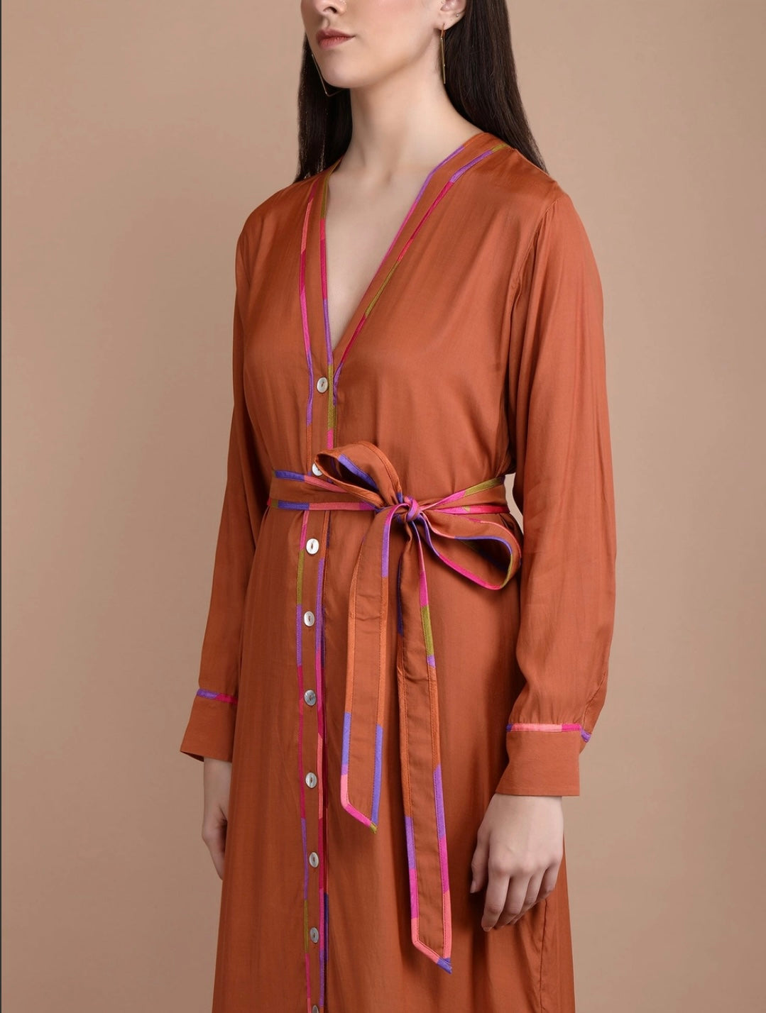 Emma Midi Dress-Copper