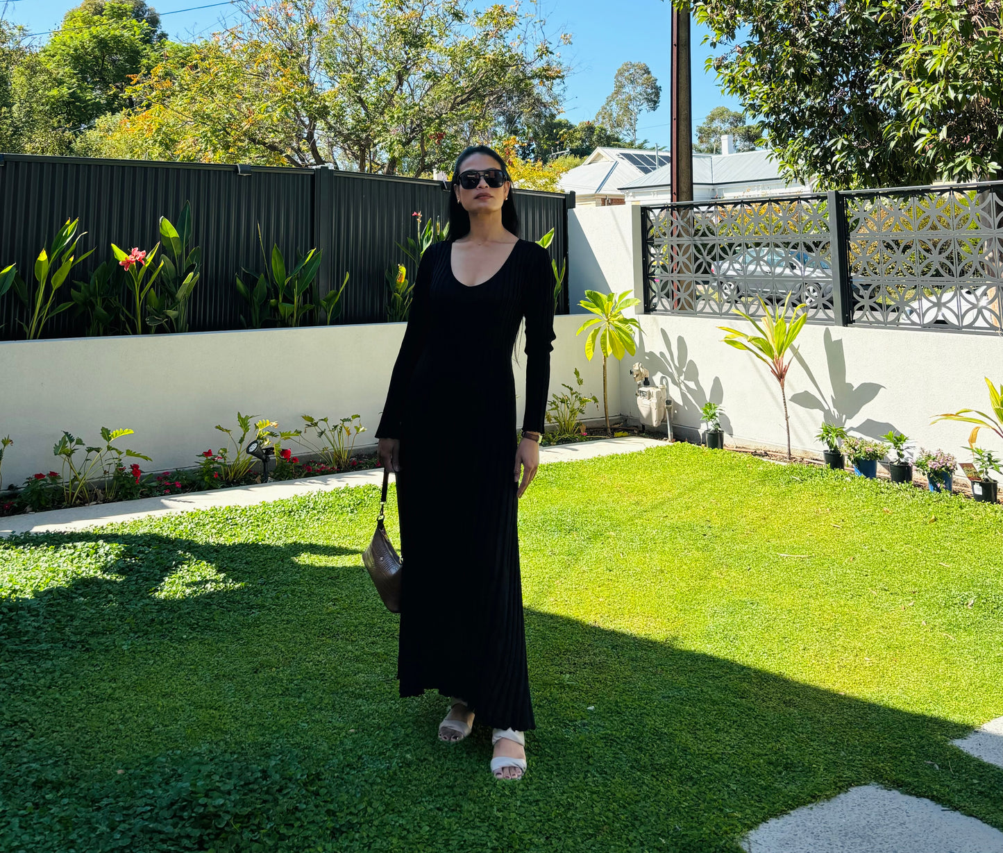 KNITWEAR-KNIT DRESS- MAXI | BLACK