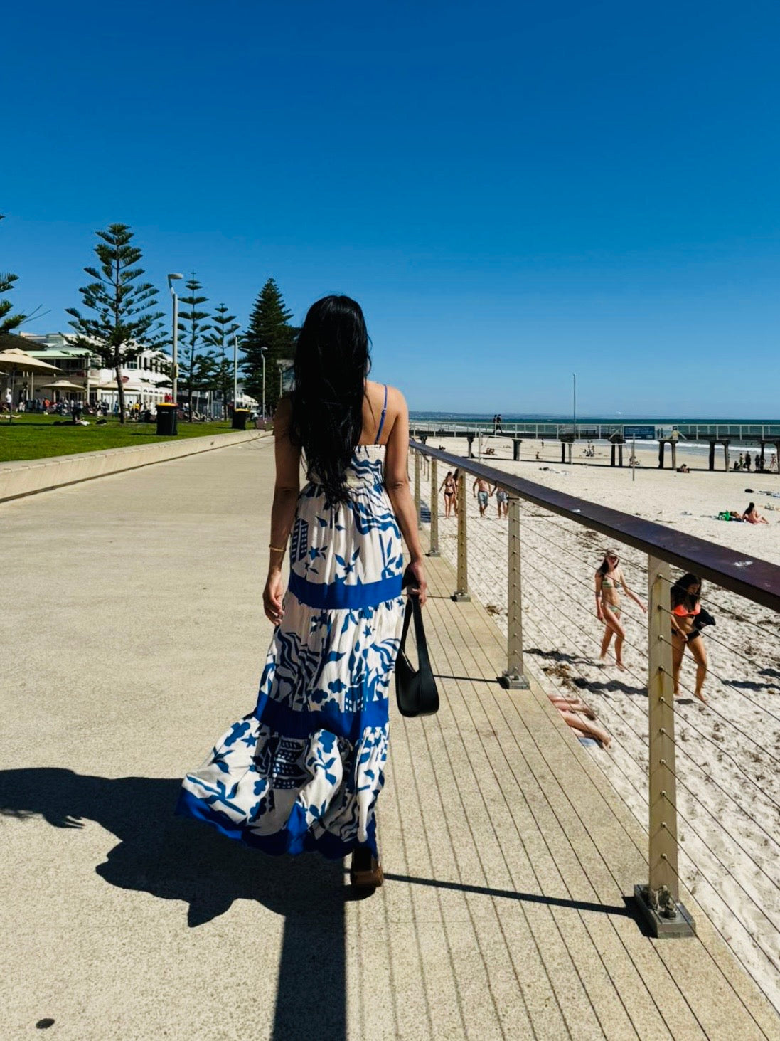 EXPENSIVE PRINT DRESS | BLUE & WHITE