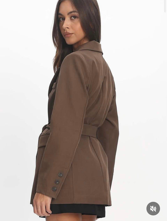 Mocha Contour Blazer | Chocolate
