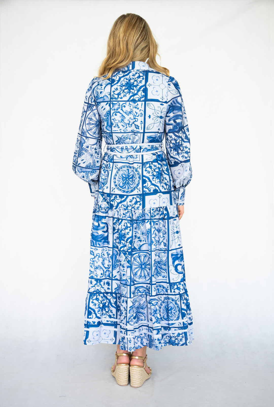 ATHENA LONG DRESS | NAVY