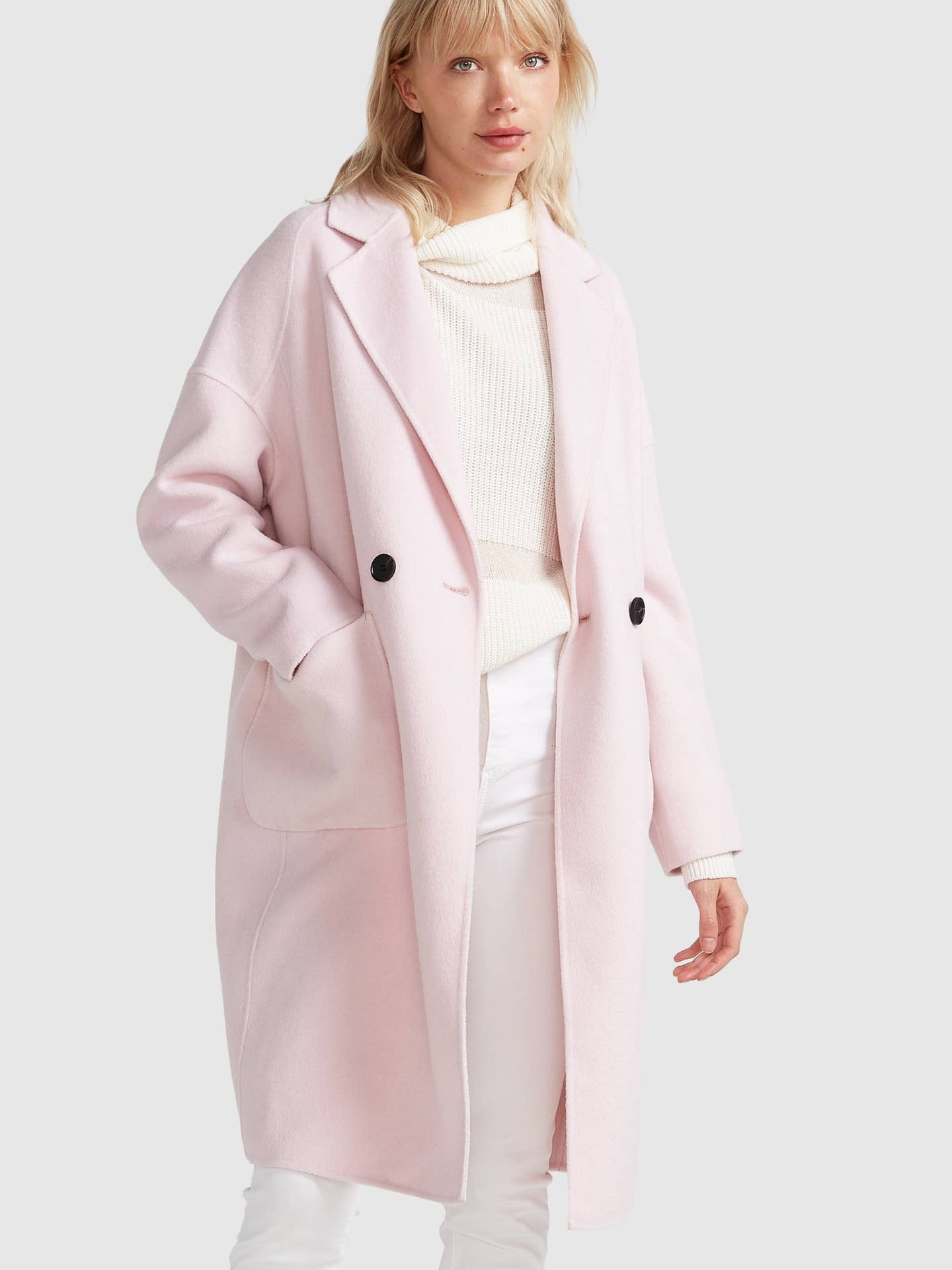 Publisher Double-Breasted Wool Blend Coat