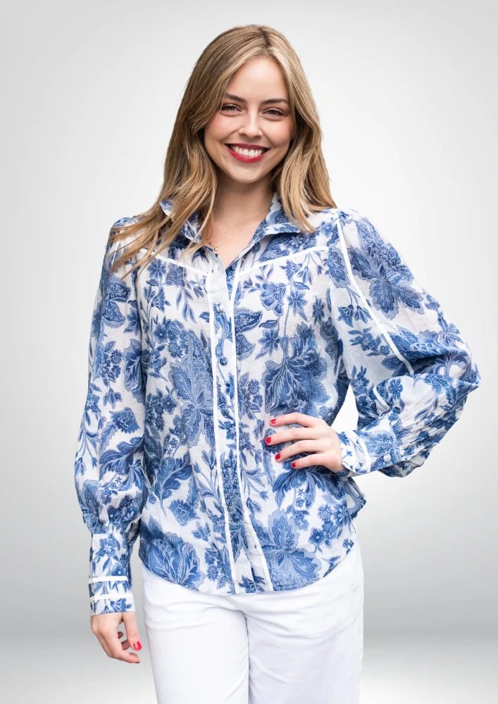 CAMILLE BLOUSE | BLUE