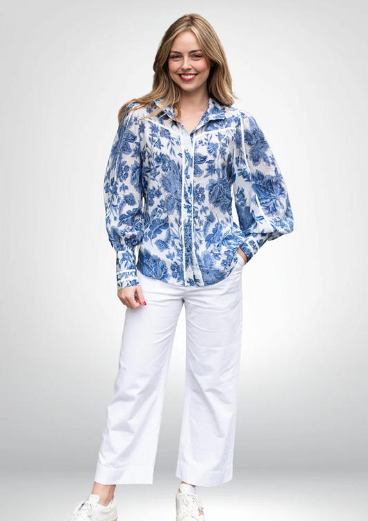 CAMILLE BLOUSE | BLUE