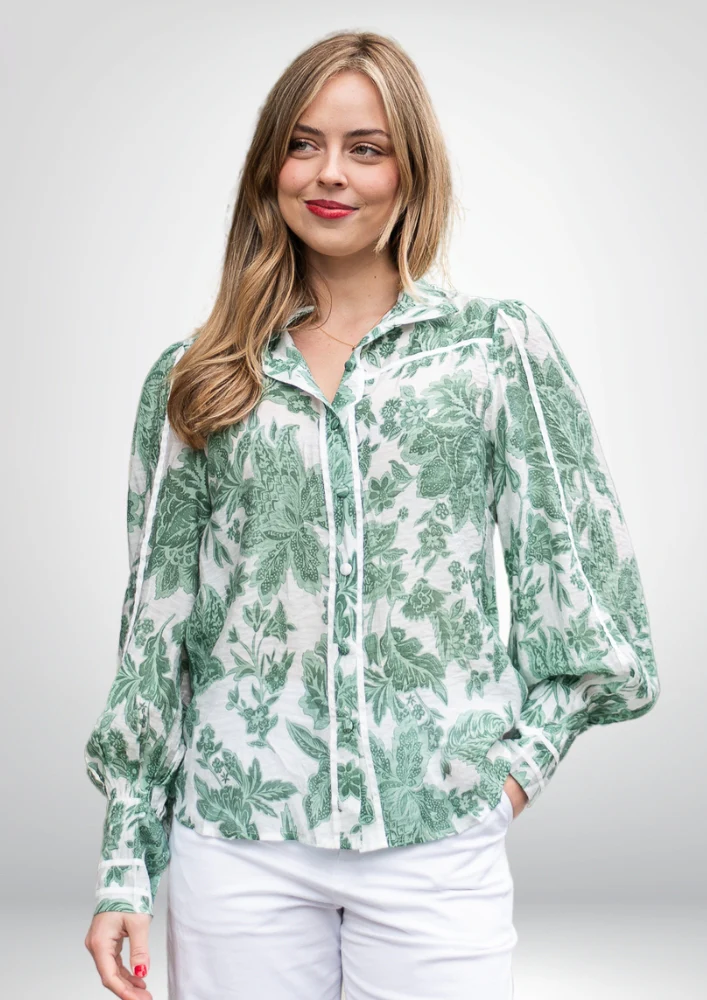 CAMILLE BLOUSE | GREEN