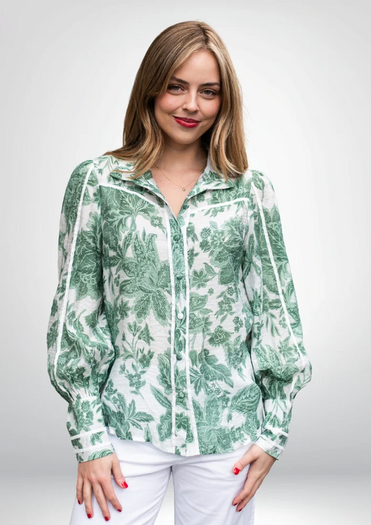 CAMILLE BLOUSE | GREEN