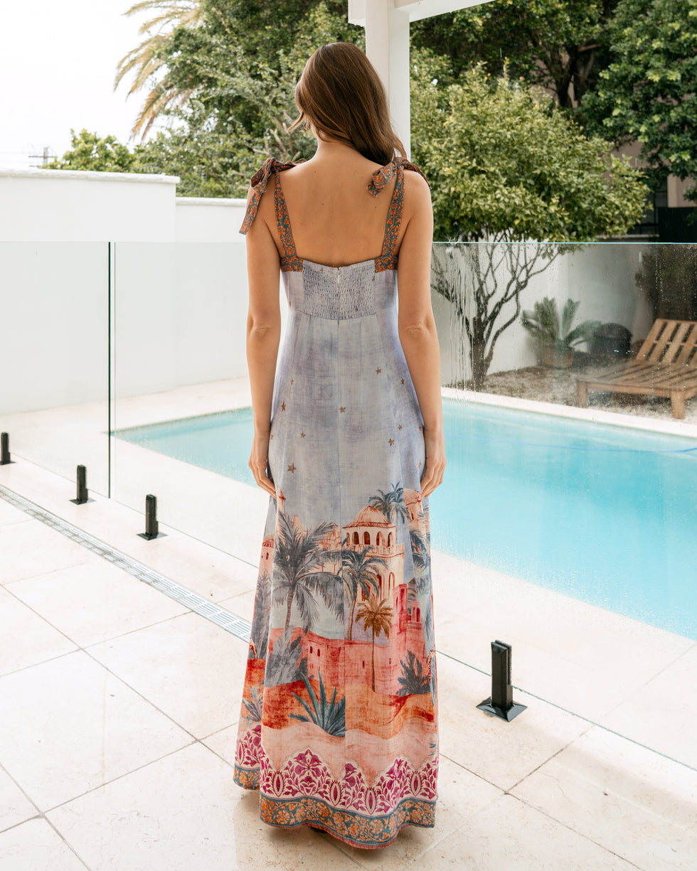 Tropical Mosaic Maxi Dress