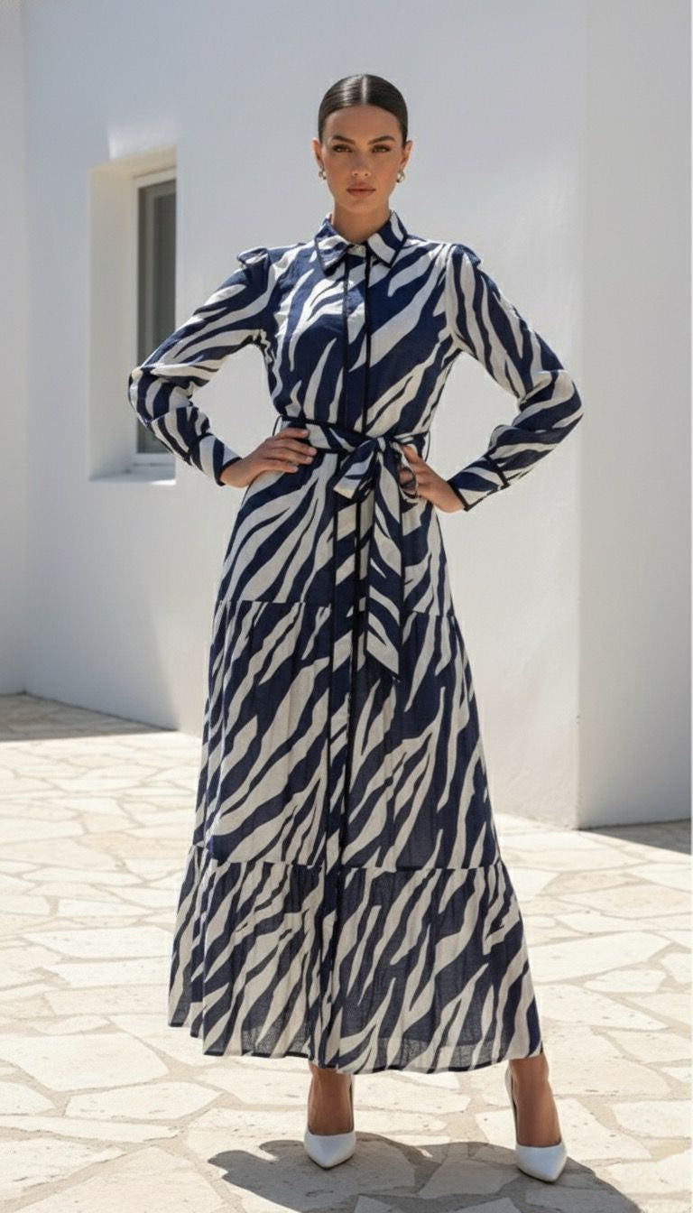 MORGAN LONG DRESS | NAVY