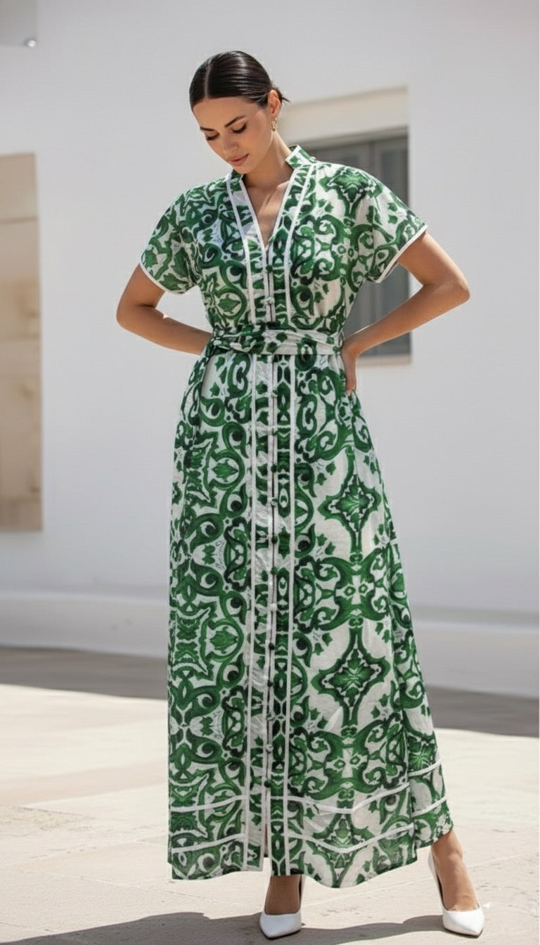 ESTELLE DRESS | GREEN