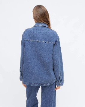 DENIM OVERSIZED BUTTON THROUGH SHIRT