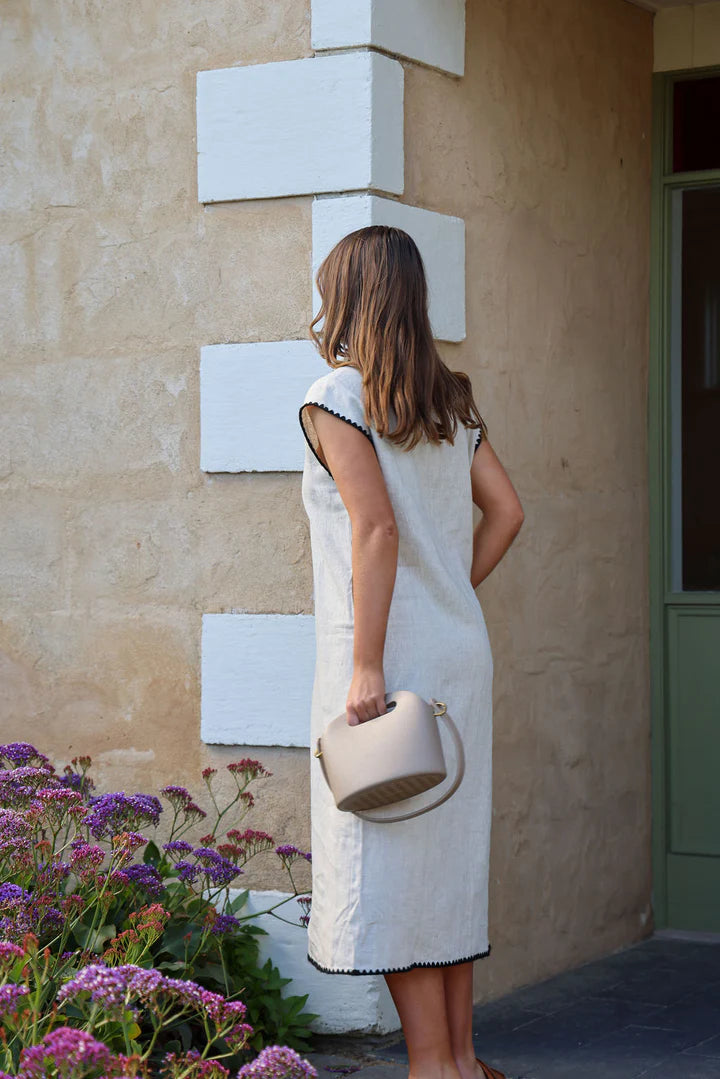 Addy Dress - Natural & Black