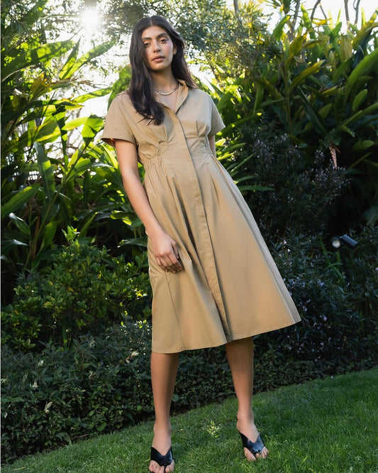 Forcast Women's Zara Panel Midi Shirt Dress